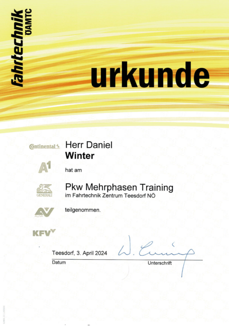 Fahrsicherheitstraining
